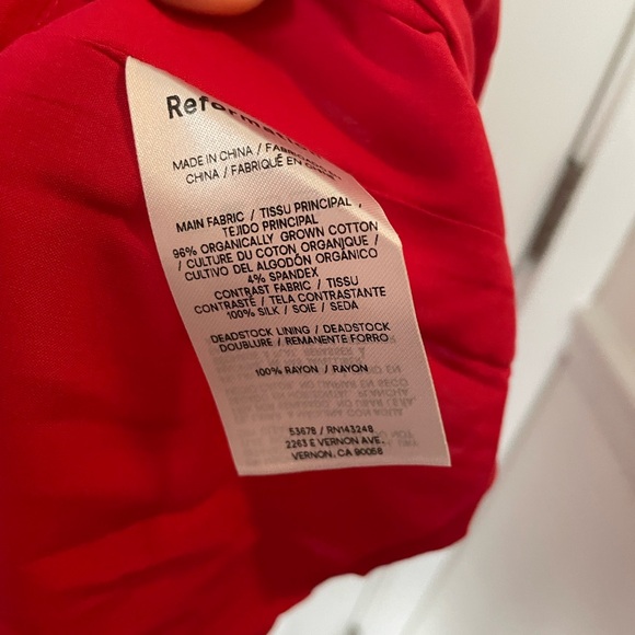 NWT Reformation Annalise Dress in Cherry - Picture 3 of 11